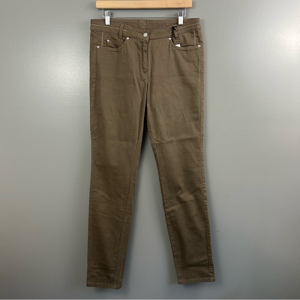 NWT Steilmann Betty Slim Brown Pants Jeans Size 8 - Picture 2 of 13